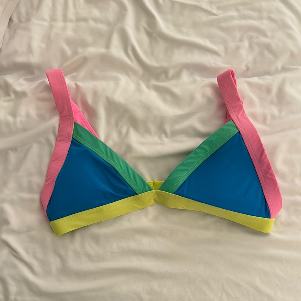 OneOne Swimwear Colorful Triangle Bikini Top